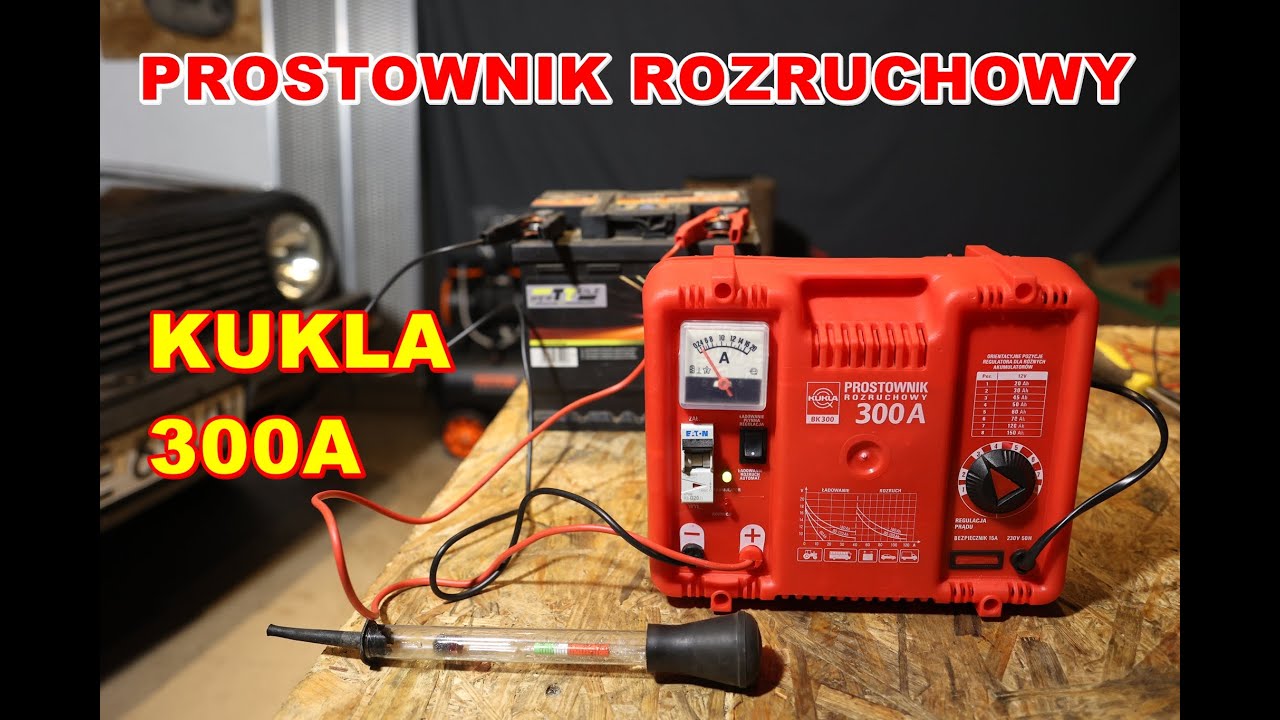 Kukla 300A - prostownik z funkcją rozruchu - Ładowanie akumulatora i awaryjny rozruch auta