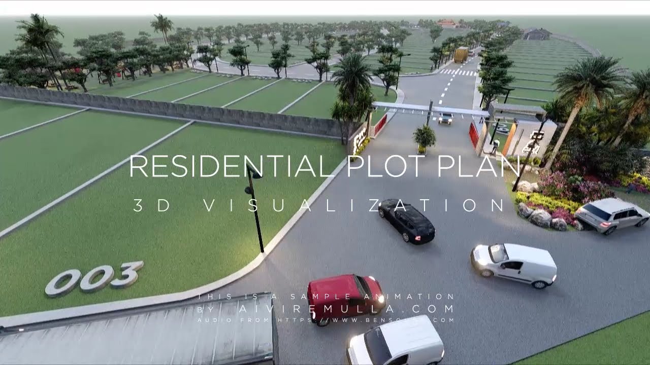Residential Plot Plan 3D Visualization Walkthrough Real Estate Animation