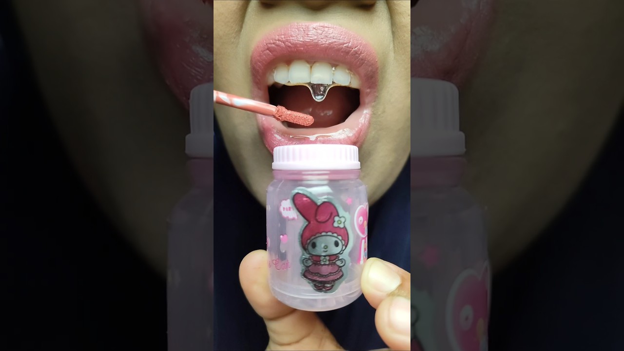 ASMR Magic "My Melody Lip Gloss Pink Mug" Melts into Liquid Anomaly Candy! 