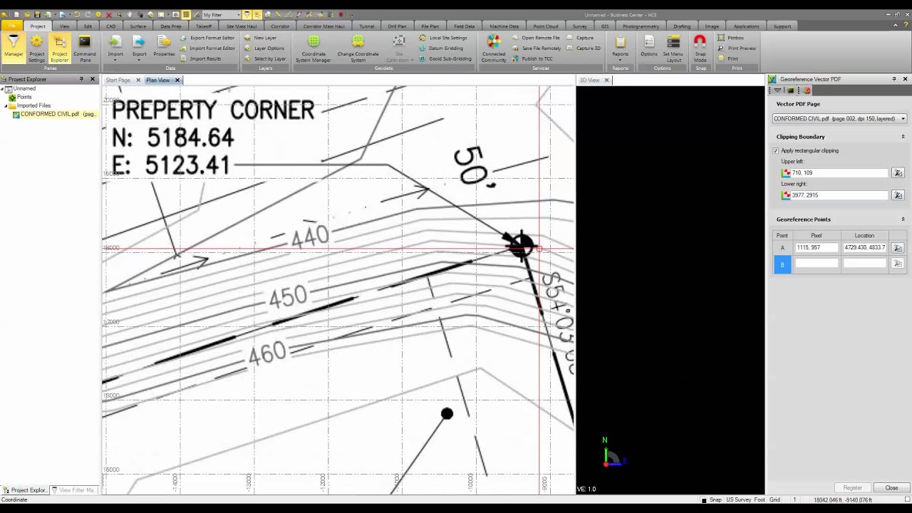 Trimble Business Center – HCE: Convert PDF to CAD