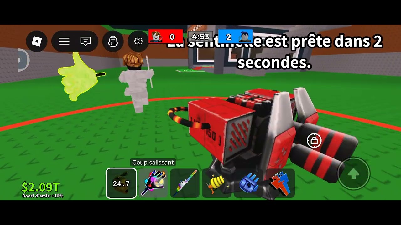 Je fais un duel avec mon frère 