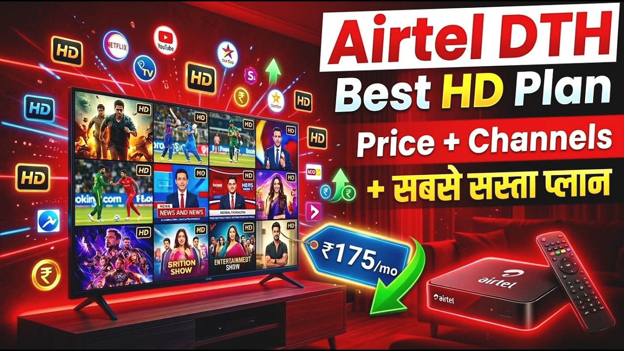 Airtel DTH Best Recharge Plan 2026 | How to Recharge Airtel Dish TV Recharge Plan in HD Set Top Box