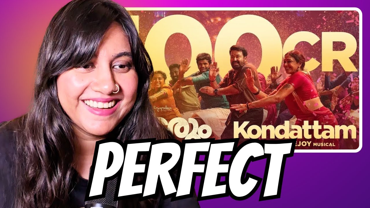 Kondattam Song Reaction | Thudarum | M G Sreekumar, Jakes Bejoy | Mohanlal | Ashmita Reacts