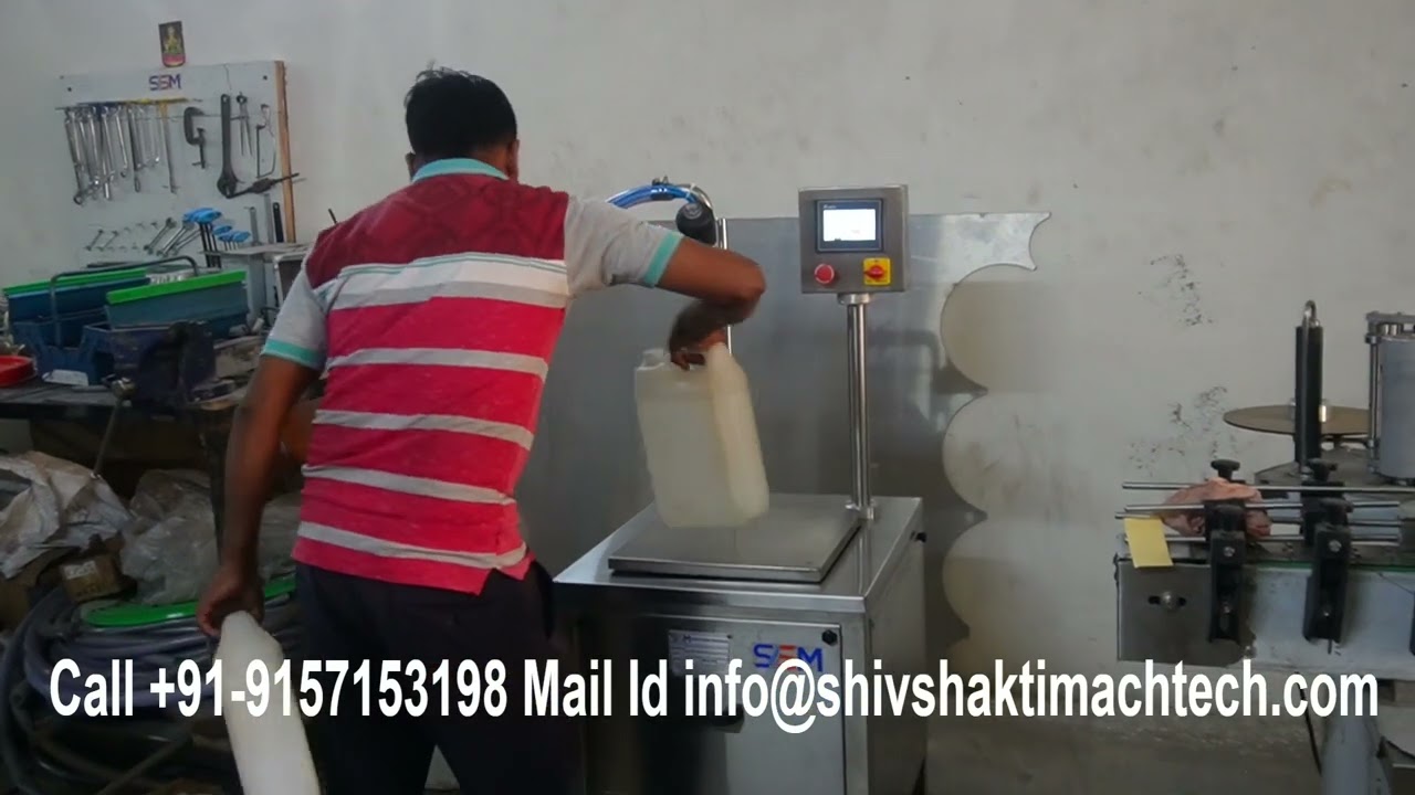 Single Head Load Cell Based Filling Machine for 5 liter | Weigh Metric Filling Machine Manufacturer
