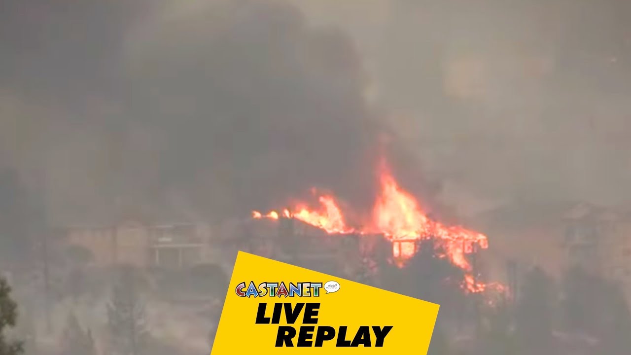 Homes burning in McDougall Creek wildfire on Aug. 18