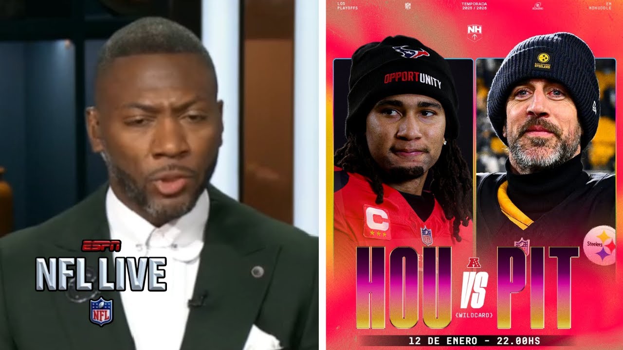 NFL LIVE | Ryan Clark predicts Steelers vs Texans in Wild Card: Aaron Rodgers will outplay CJ Stroud