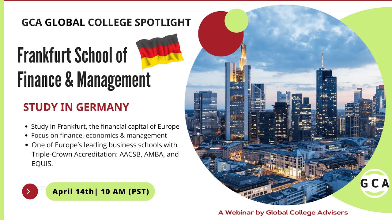 Explore Frankfurt School of Finance & Management in Germany's Finance Hub