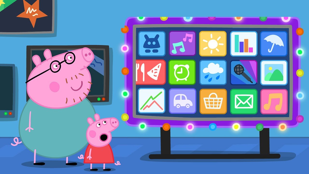 Peppa's NEW FUTURISTIC TV 📺 Peppa Pig Full Episodes | 2 Hours of Kids Cartoons
