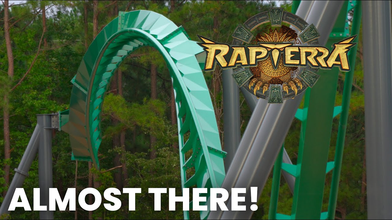 Rapterra Construction Update - Track Almost Complete!! Kings Dominion New for 2025 B&M Wing Coaster