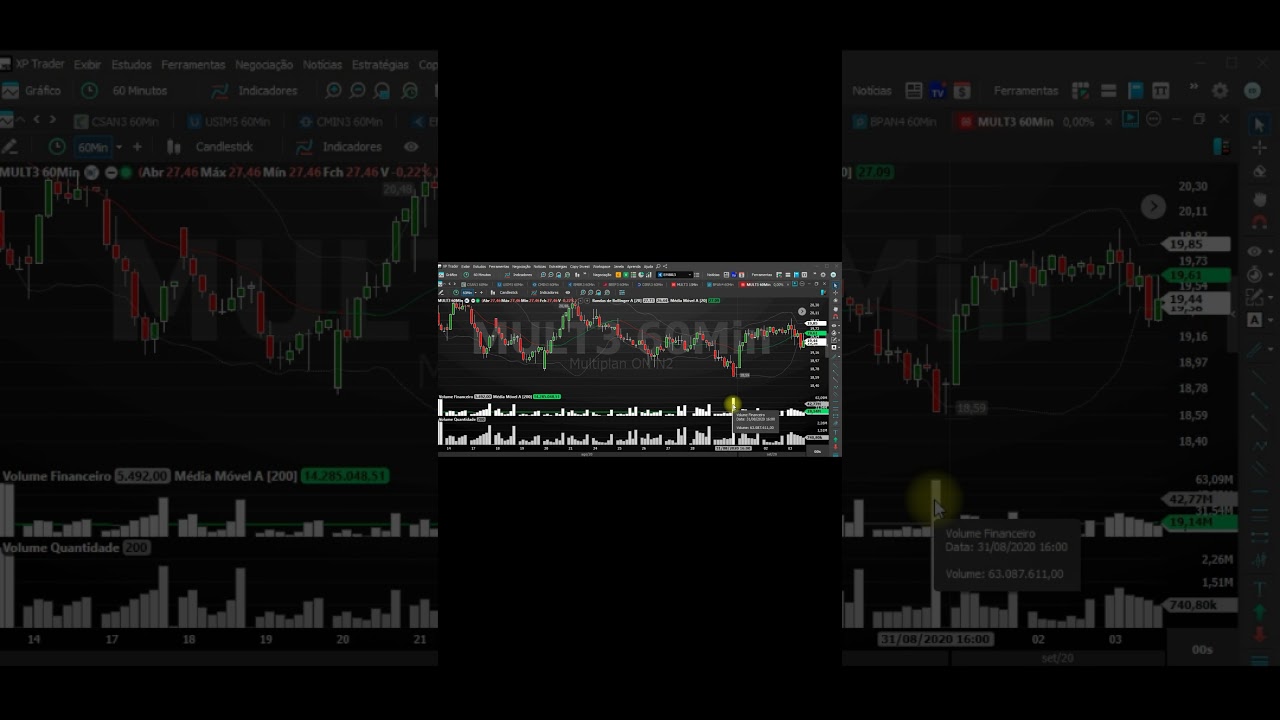 É ASSIM QUE O VOLUME FINANCEIRO E O VOLUME DE NEGÓCIO É PLOTADO NO PROFIT.