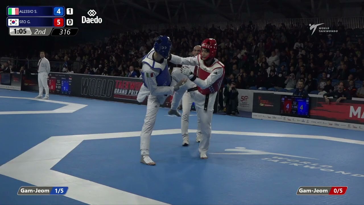 316 Quarterfinals MEN M  80KG ITA ALESSIO S  KOR SEO G