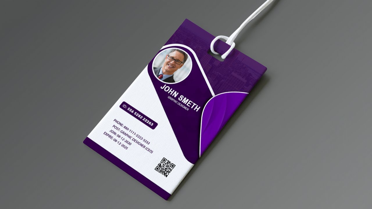 Professional Id Card Psd Design - Photoshop Cc Tutorial