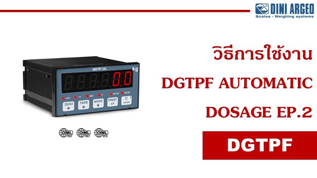 Dini Argeo DGTPF(9) Automatic Weighing system  2 speed , Tolerance check, Min-Max Tare