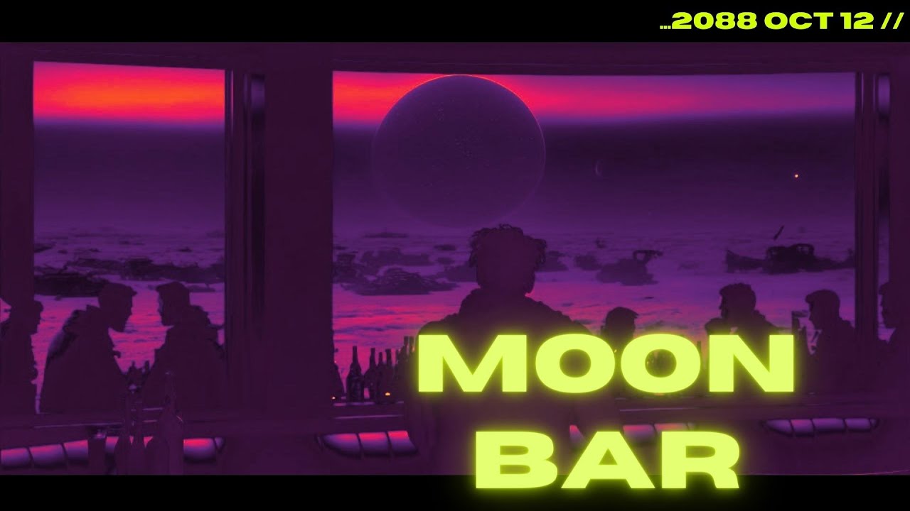 Alone At The Moon Bar | Sci-fi space & computer sounds | Calming Chillout Music to relax and Sleep
