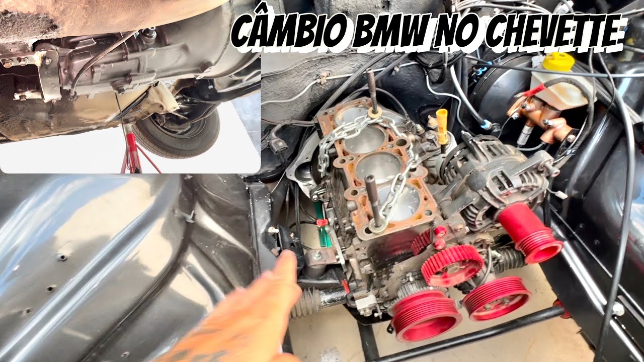FAZENDO OS CALÇOS DO MOTOR 20v COM CÂMBIO DE BMW ZF NO CHEVETTE