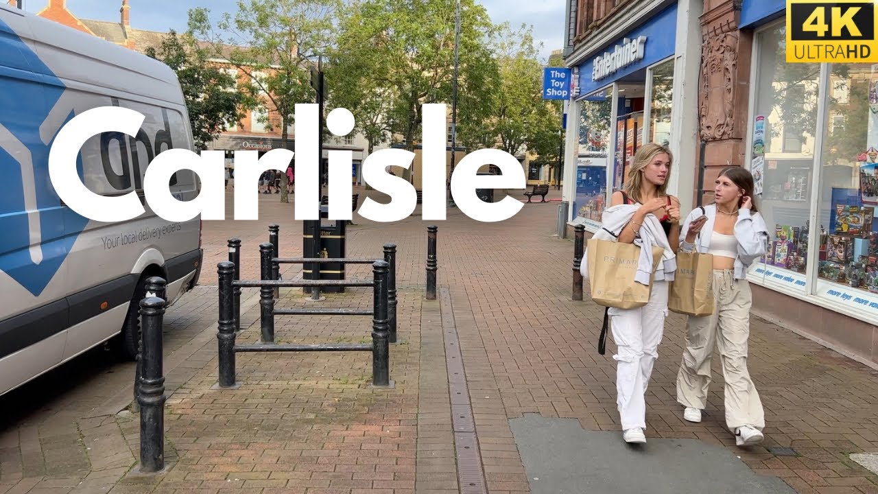 Saturday Walk | Carlisle city | City center. 4K
