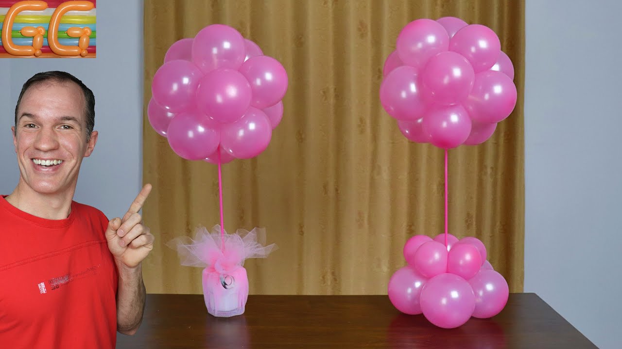 🎉 centros de mesa para BAUTIZO O BABY SHOWER 💝- decoracion con globos - gustavo gg - topiario