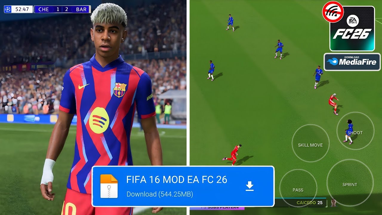 Обновление! FIFA 16 MOD FC 26 Android Offline | Режим карьеры. ПОЛНЫЕ ЛИЦА И ФОРМЫ. Новое обновле...