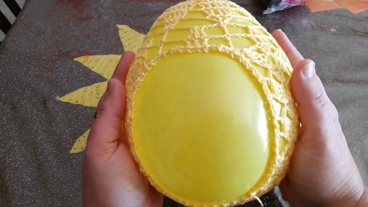 uovo di pasqua giallo ad uncinetto parte1 di 2 -crochet easter egg -ovo de páscoa de crochê -