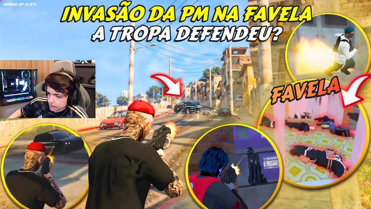POLICIA INVADE A FAVELA | A TROPA DEFENDEU ? | BK FICOU BOLADO COM O COMANDO - BKINHO RP CLIP'S