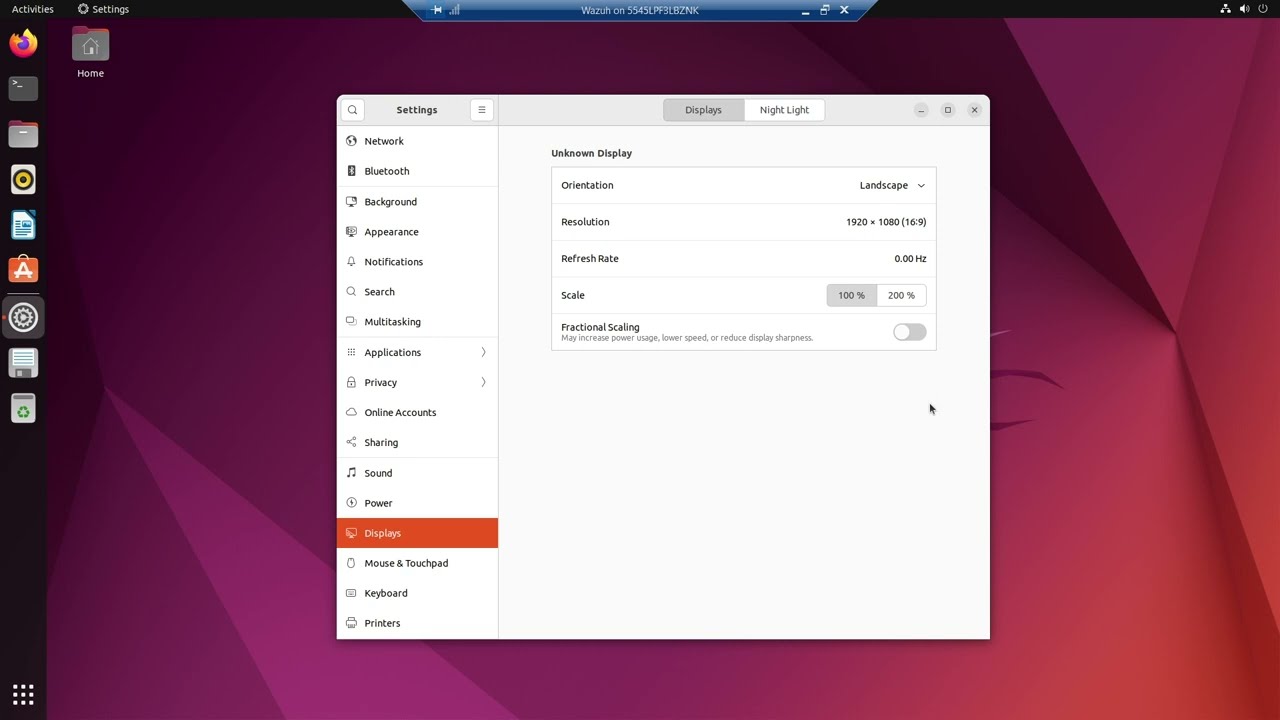 Fixed Ubuntu on hyper-v change screen resolution