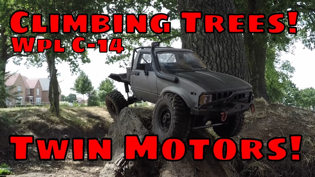 $40 Crawler Climbs a Tree! Upgraded Dual Motor WPL C14 fits C24