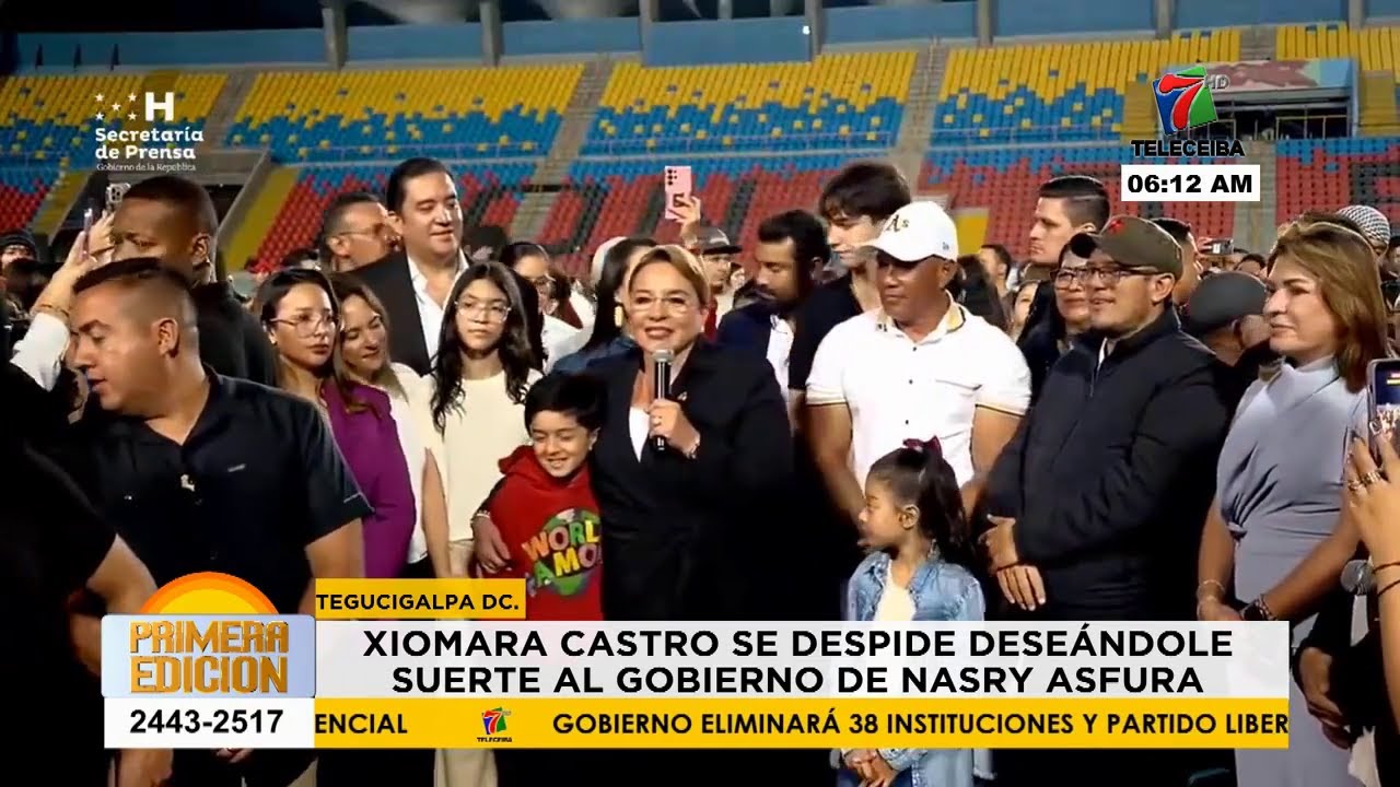Xiomara Castro se despide deseándole suerte al Gobierno de Nasry Asfura