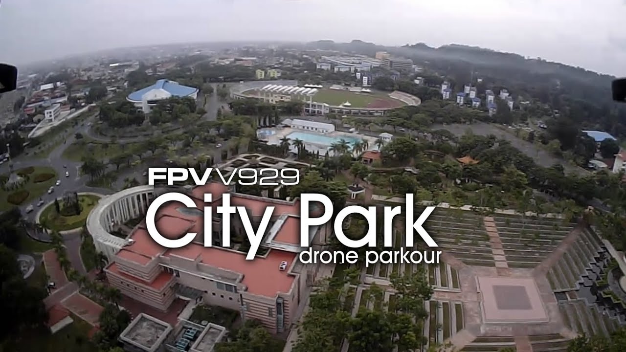 FPV quad V929 - City Park drone parkour
