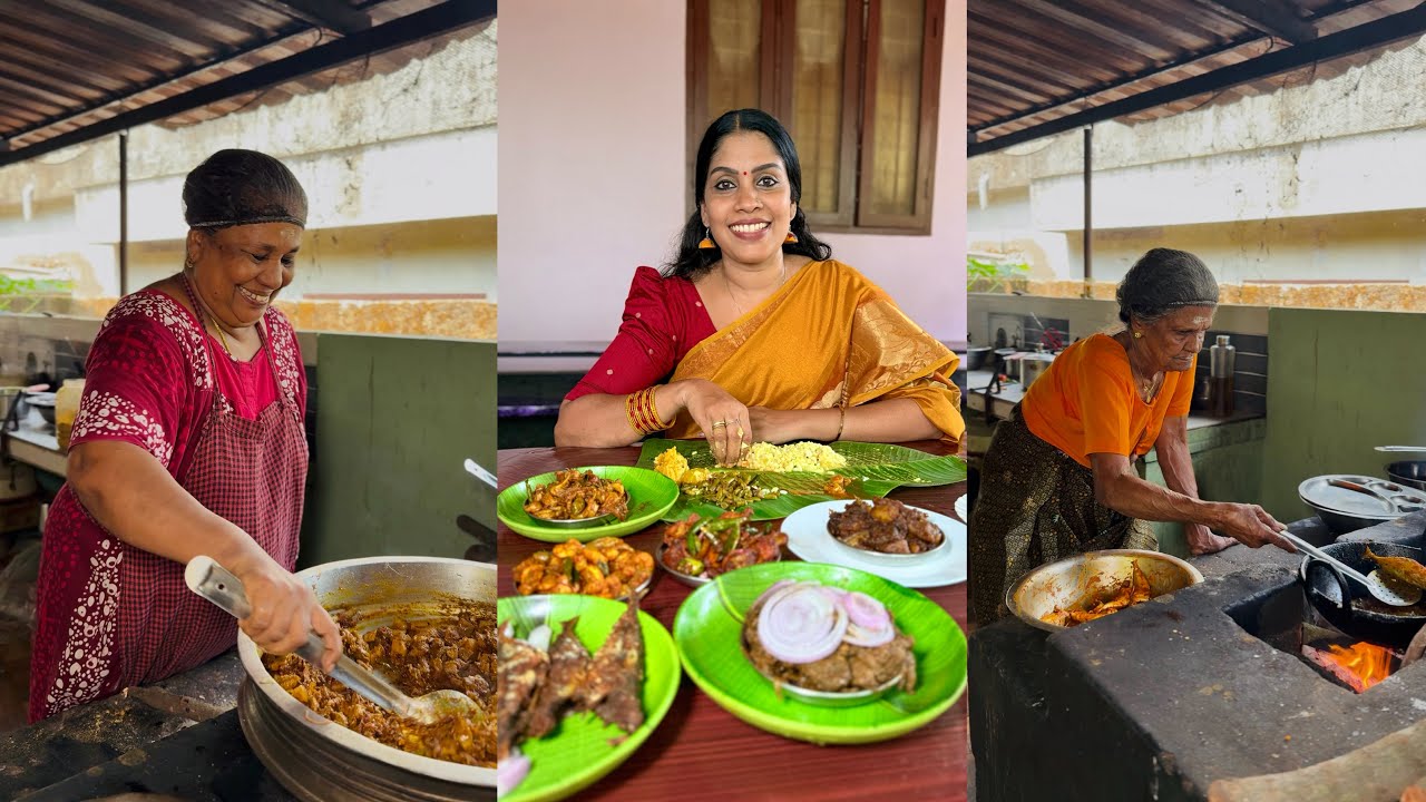 അമ്മൂമ്മയും അമ്മയും ചേർന്നുണ്ടാകുന്ന വീട്ടിലെ ഊണും കിടിലൻ മാമ്പഴപുളിശ്ശേരിയും| Thrissur 