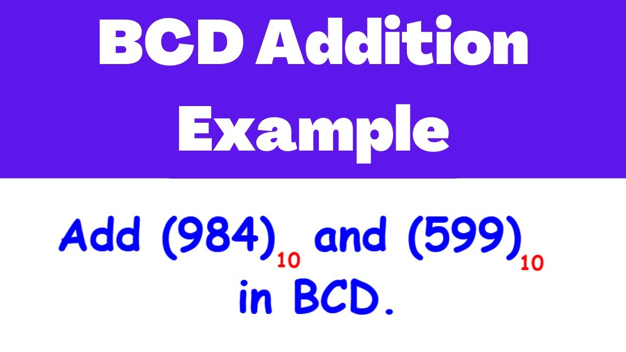 Пример сложения BCD | Электротехника