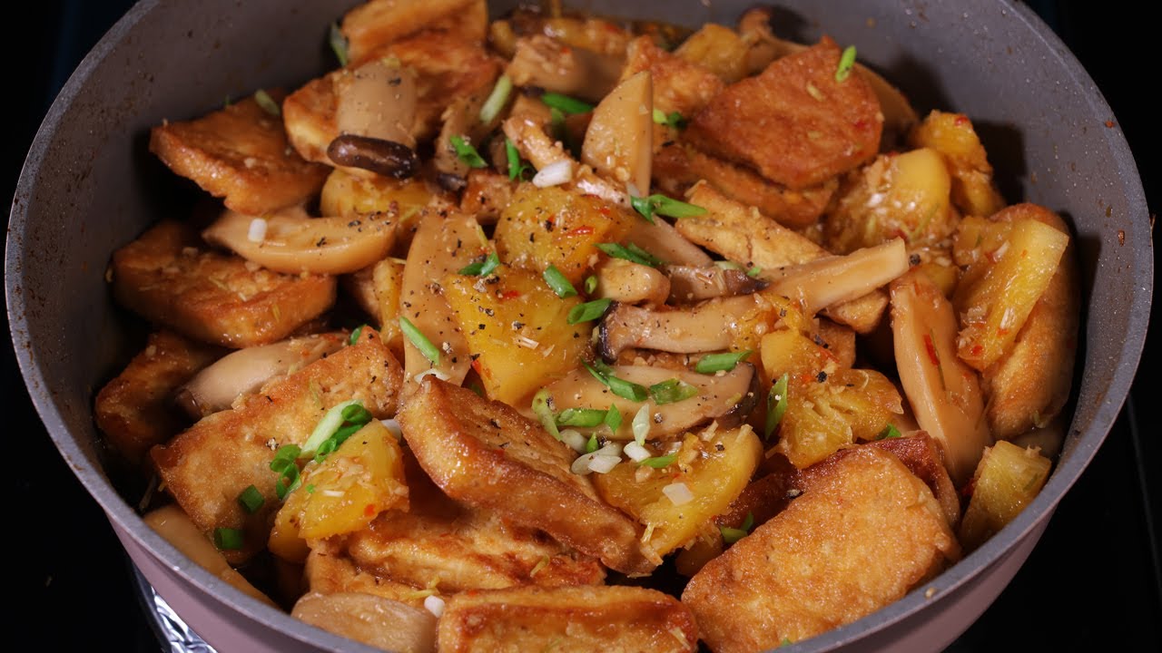 Đậu Hũ Kho Nấm Đ&ugrave;i G&agrave; &ndash; M&oacute;n Chay Ngon & B&iacute; Quyết Hết M&ugrave;i Nấm Cực Hay