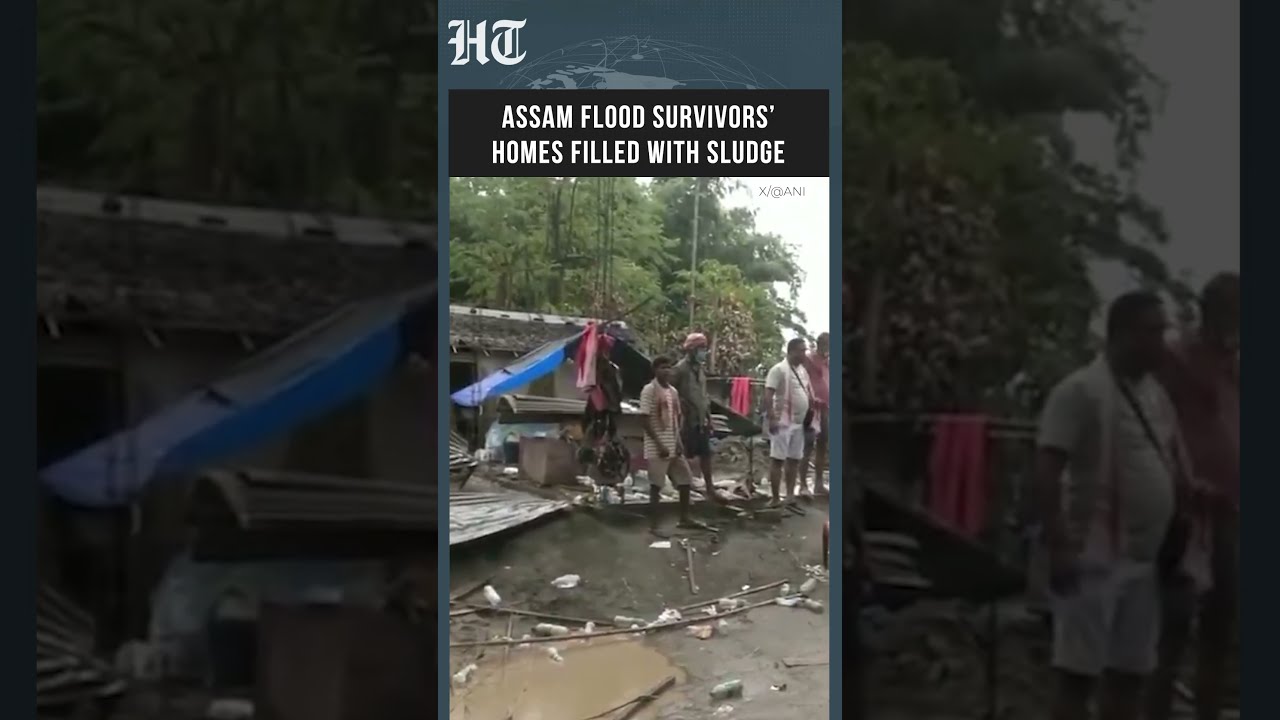 Assam Flood Survivors Return Home To Find Houses Buried In Sludge | Flood Crisis Continues |#shorts