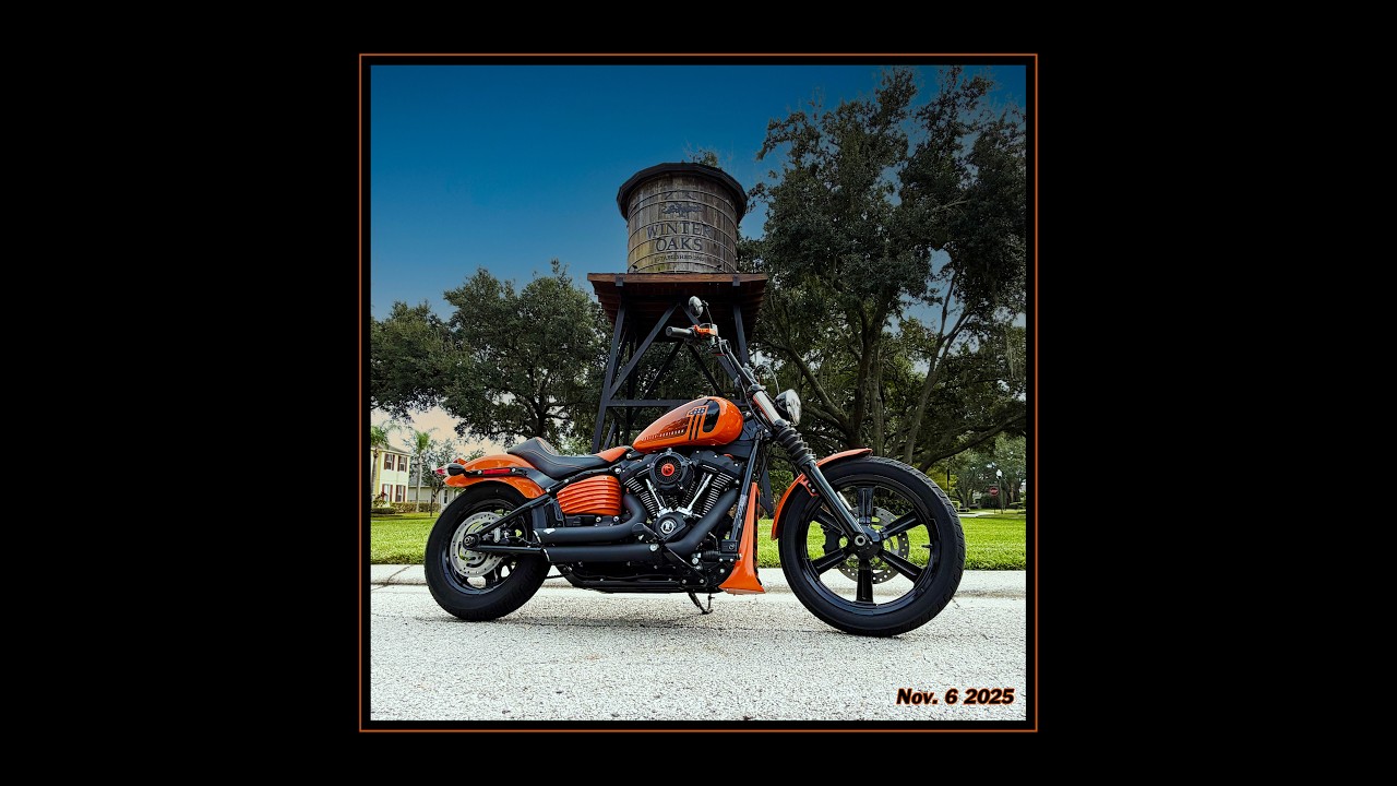 New Video showing the Baja Orange Harley-Davidson Street Bob Mods