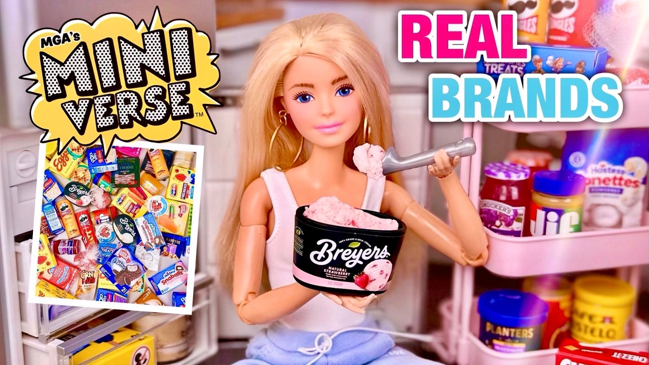 Miniverse REAL BRANDS! Are They Barbie Doll Size? (Stuff Inside!)