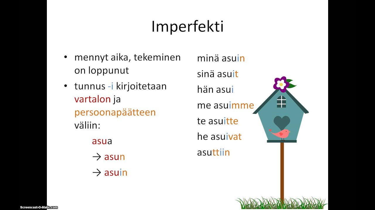 Suomen kieli, aikamuodot