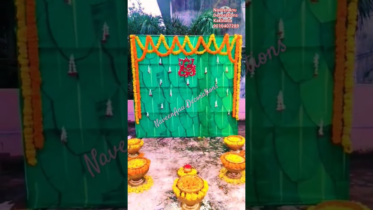 Haldi Decorations Kakinada#Mangal snanam decoration at home#simple haldi decoration#Flowers