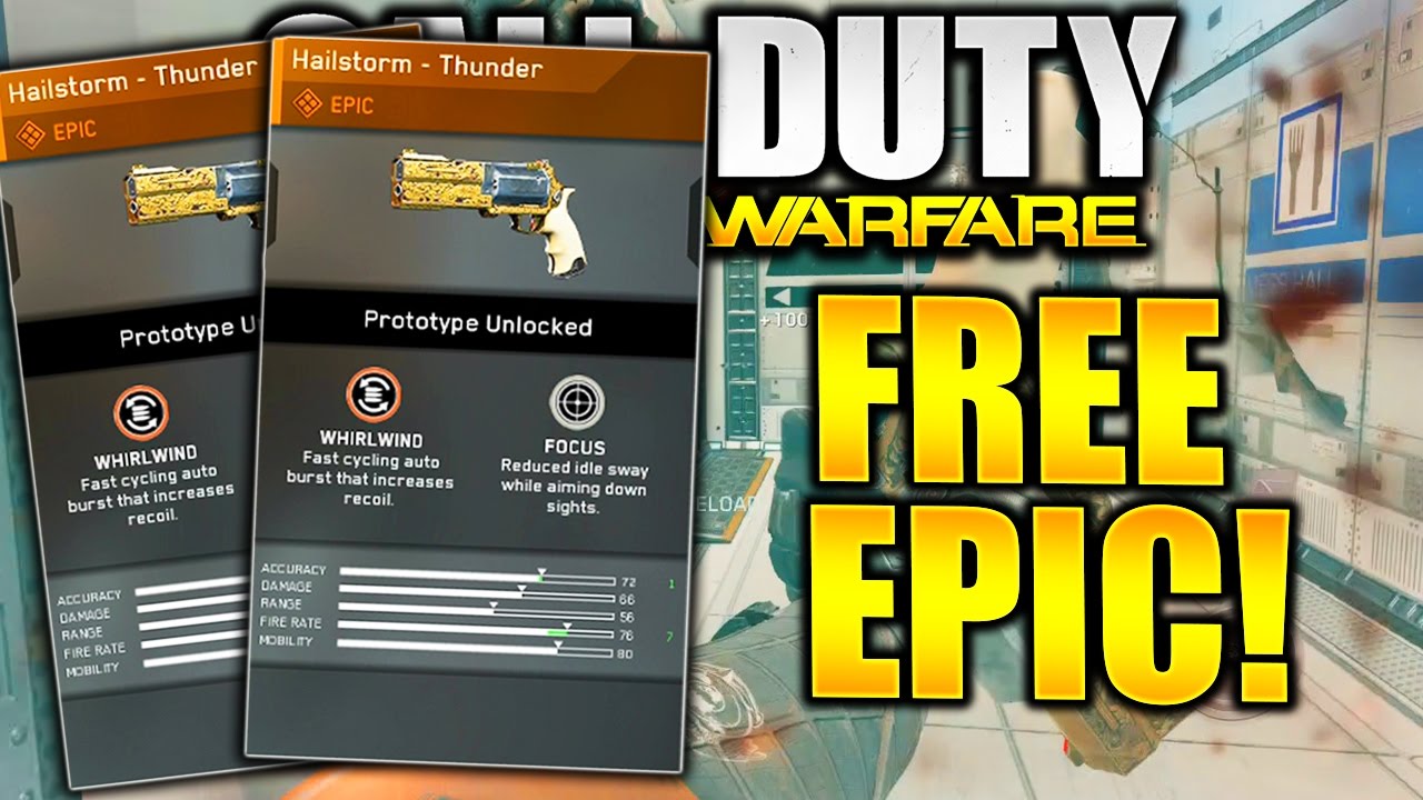 FREE EPIC WEAPON INFINITE WARFARE! HAILSTORM - THUNDER EPIC GUN IN CALL OF DUTY INFINITE WARFARE!!