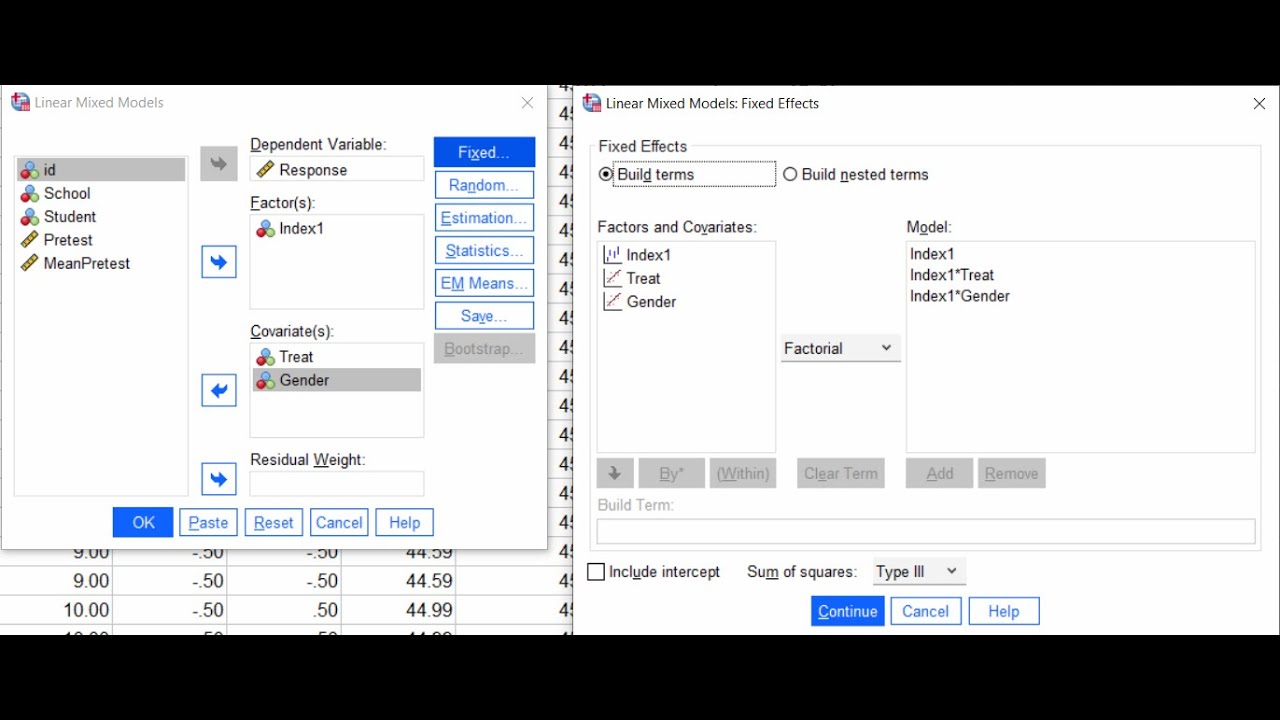 Multivariate multilevel modeling using SPSS 28 / second demo (March 2022)