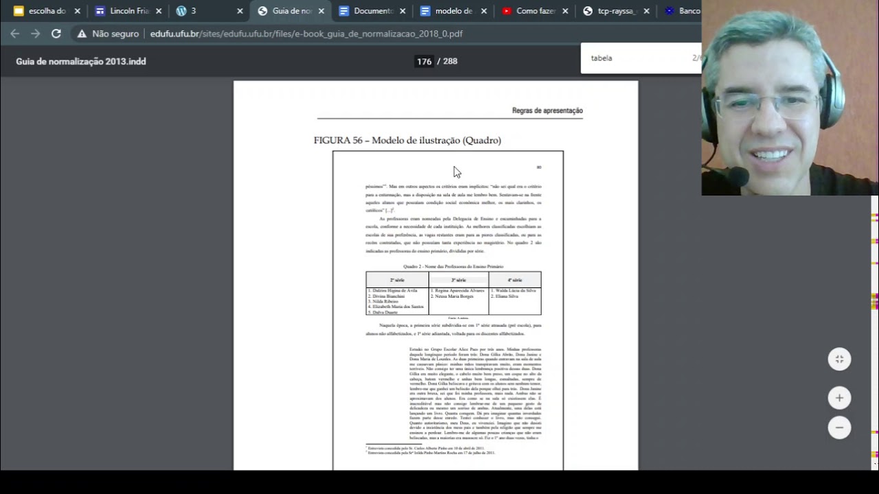 Como formatar tabelas, quadros, gráficos etc. (ABNT)
