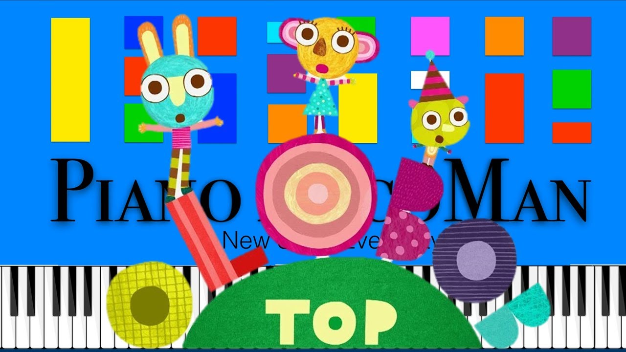 CBeebies - Olobob Top Theme Song (Slow Easy Medium) Piano Tutorial 4K