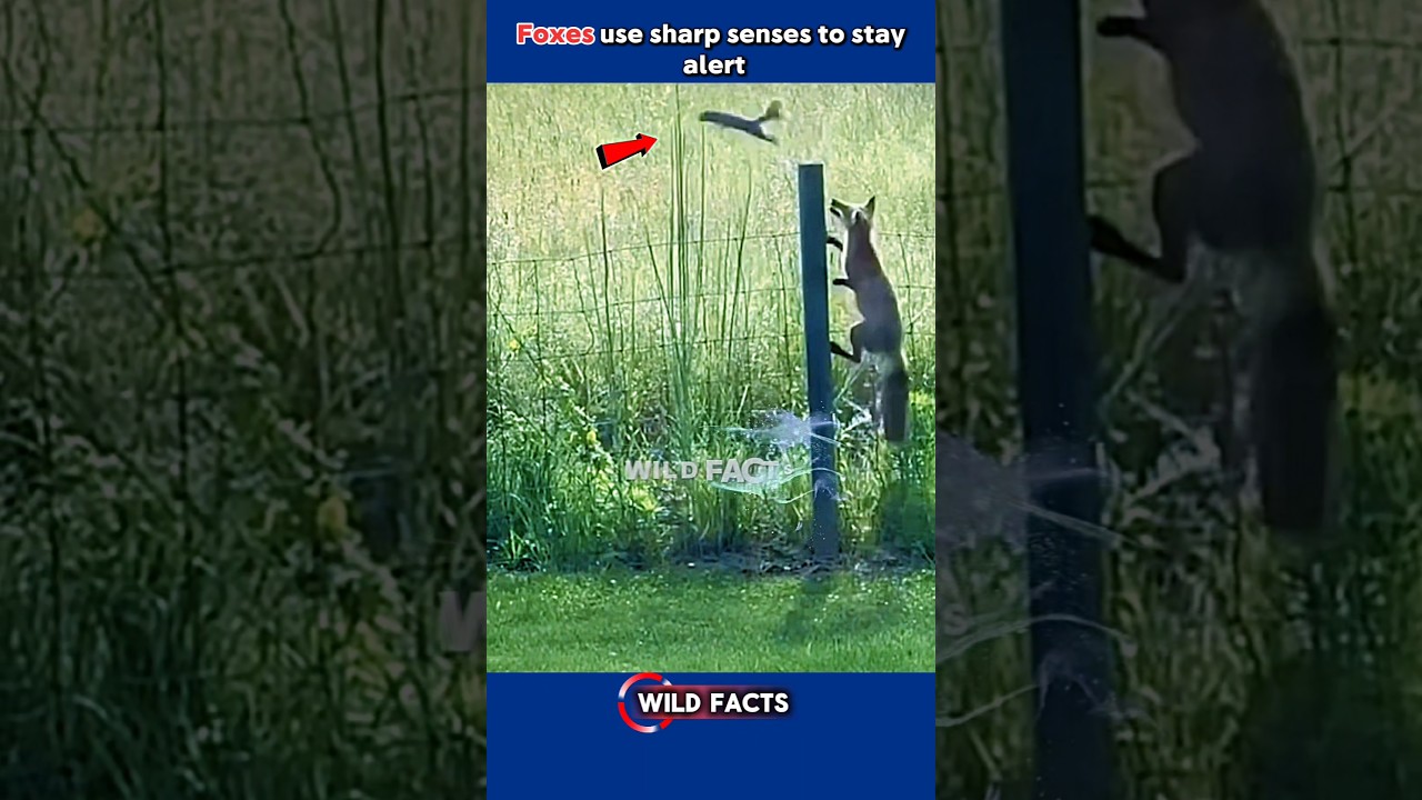 Fox vs Falcon | Wildlife Behavior & Survival Skills #youtubeshorts #trending #fyp #fox #falcon