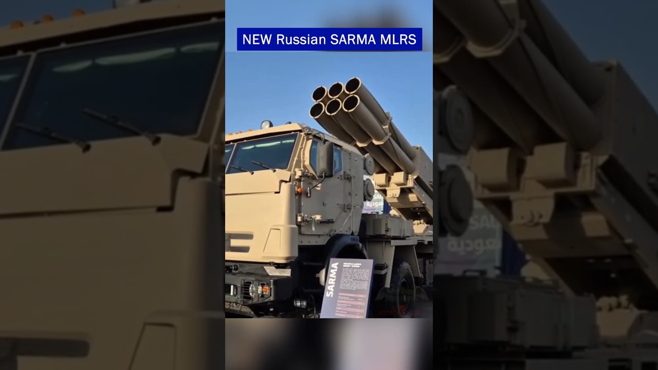 New Russian Sarma Multi-Launch Rocket System with 6 Launch Tubes