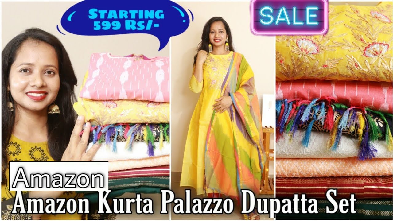 Amazon Kurta Palazzo Dupatta Set Haul | Festive Kurta Set Review | Rakshabandhan Special | Ranjana R