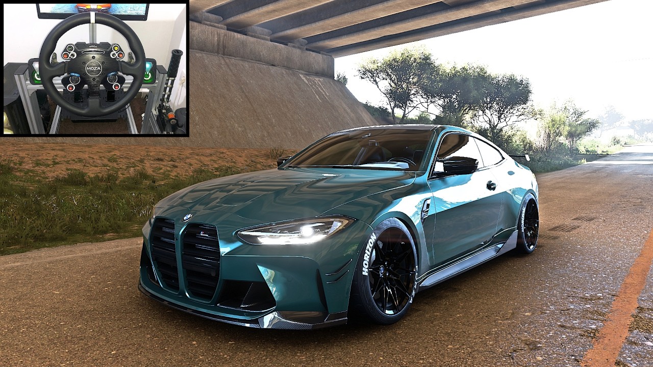 982HP BMW G82 M4 | Forza Horizon 5 | MOZA R9 - Gameplay