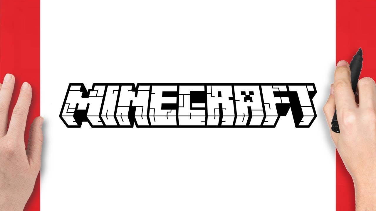 How To Draw Minecraft Logo - Step By Step Drawing