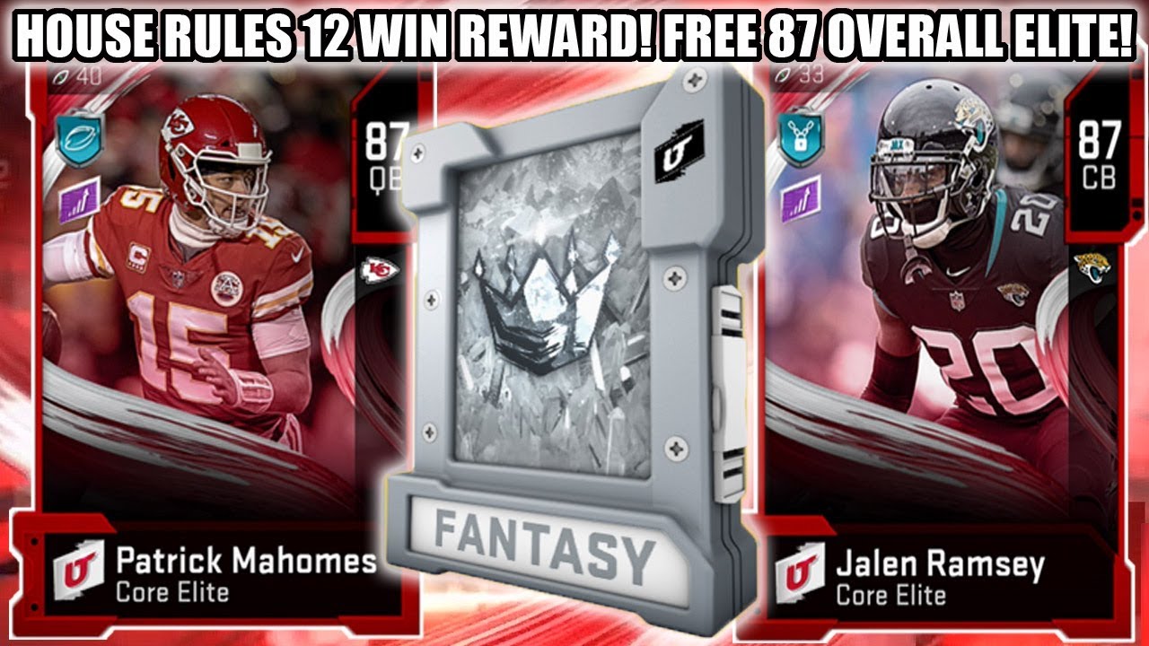 HOUSE RULES 12 WIN REWARD! FREE 87 ELITE! VON, RAMSEY, MAHOMES AND MORE! | MADDEN 20 ULTIMATE TEAM