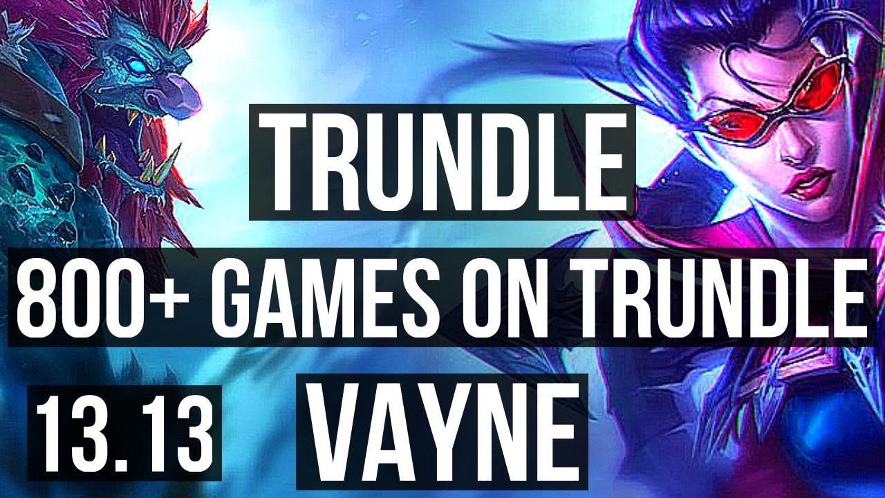 TRUNDLE vs VAYNE (TOP) | 5/0/2, 800+ games, 1.1M mastery | EUW Master | 13.13