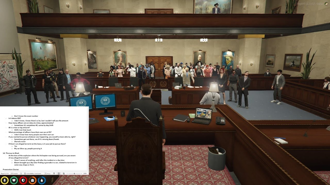 Jean Paul & Yuno Sykk v. Police Department Terrorisms Court Case [Judge Crane POV] | Nopixel 3.0