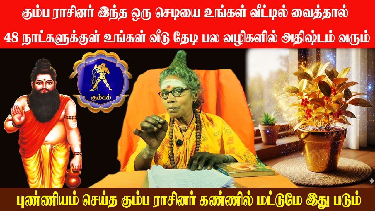 கும்ப ராசி இந்த செடியை உங்கள் வீட்டில் வைத்தால் 48 நாட்களுக்குள் உங்கள் வீடு தேடி அதிஷ்டம் வரும்