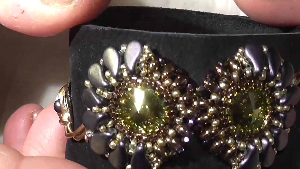 Leather bracelet with Swarovski rivoli - April 2019